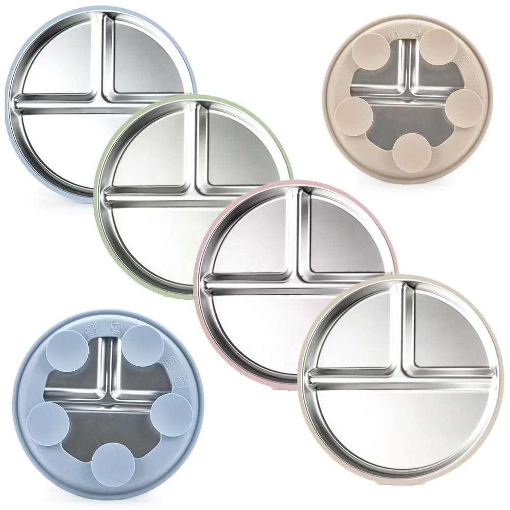 New Non-Slip Stainless Steel Kids Plate Silicone Sleeves Anti Breakage Divided Baby Plates Removable with Suction Toddler Bowls
New Non-Slip Stainless Steel Kids Plate Silicone Sleeves Anti Breakage Divided Baby Plates Removable with Suction Toddler Bowls