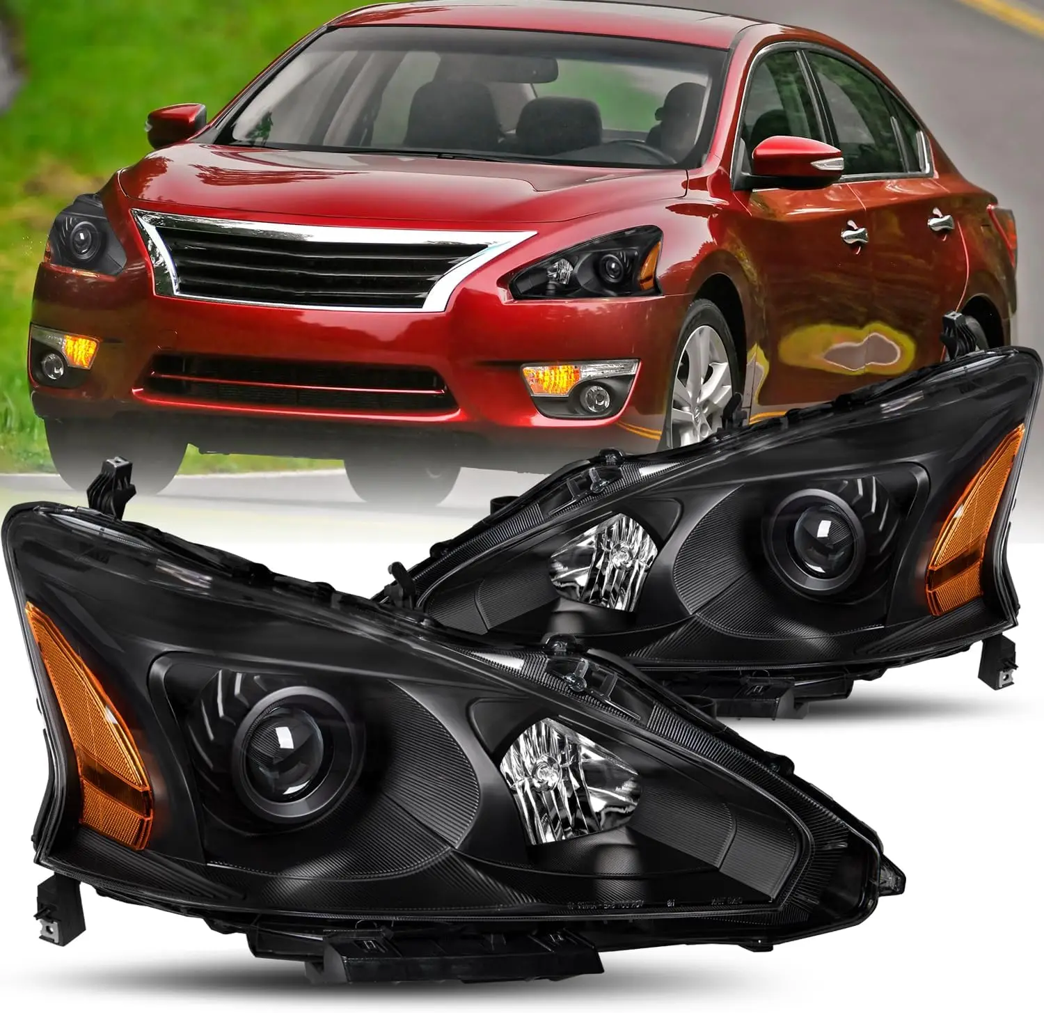 Комплект фар в сборе для Nissan Altima 2013, 2014, 2015, 4-дверный седан, галогенная фара со стороны водителя и пассажира, черный корпус с
Комплект фар в сборе для Nissan Altima 2013, 2014, 2015, 4-дверный седан, галогенная фара со стороны водителя и пассажира, черный корпус с