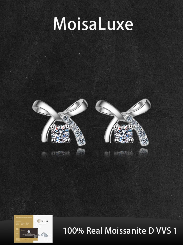 MoisaLuxe Official Store GRA Moissanite Plata Sterling 925 Silver Bow Stud Earrings Fashion Jewelry for Women Hoops Piercing
MoisaLuxe Official Store GRA Moissanite Plata Sterling 925 Silver Bow Stud Earrings Fashion Jewelry for Women Hoops Piercing