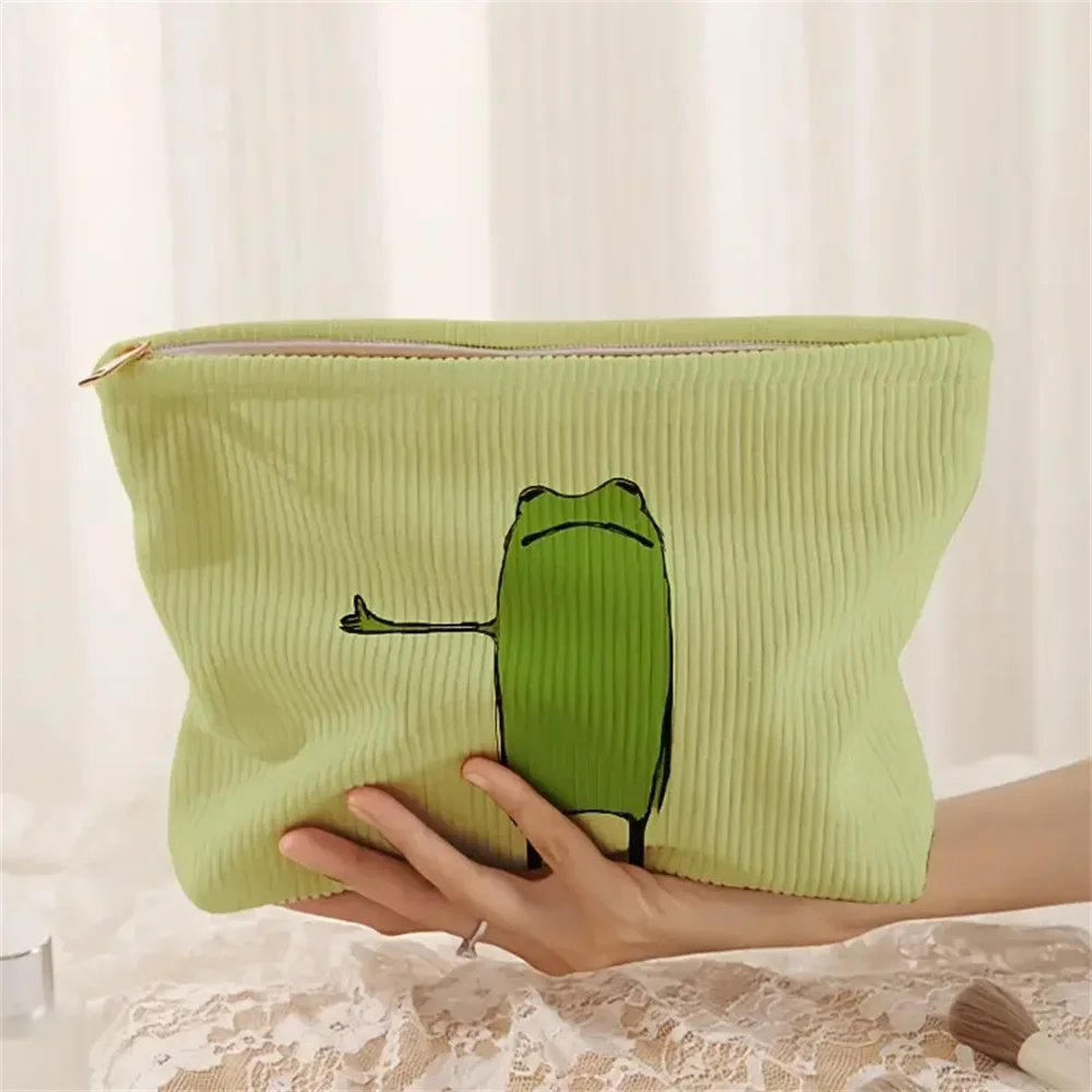 Corduroy Frog Pattern Printed Cosmetic Bag Zipper Makeup Organizer Toiletries Cosmetic Make Up Pouch Women Girls Travel Bag
Corduroy Frog Pattern Printed Cosmetic Bag Zipper Makeup Organizer Toiletries Cosmetic Make Up Pouch Women Girls Travel Bag