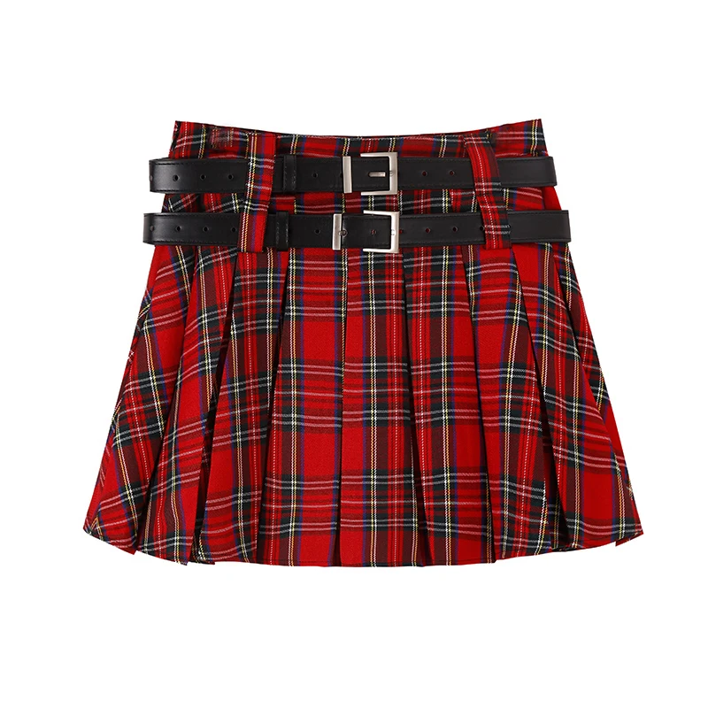 Ladies Red Plaid Printed Skirts Women Fashion Elastic Waist Pleated Skirt Women Elegant Christmas Mini Skirts Female
Ladies Red Plaid Printed Skirts Women Fashion Elastic Waist Pleated Skirt Women Elegant Christmas Mini Skirts Female