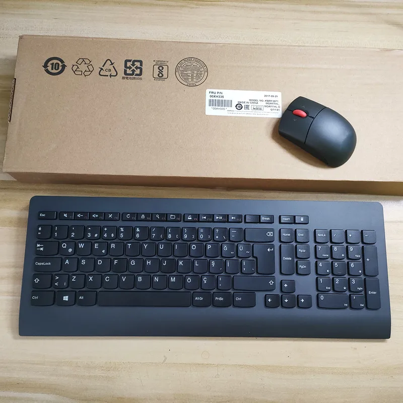 Турецкая раскладка, беспроводная клавиатура и мышь 2,4 ГГц для Lenovo KBRF3971
Турецкая раскладка, беспроводная клавиатура и мышь 2,4 ГГц для Lenovo KBRF3971