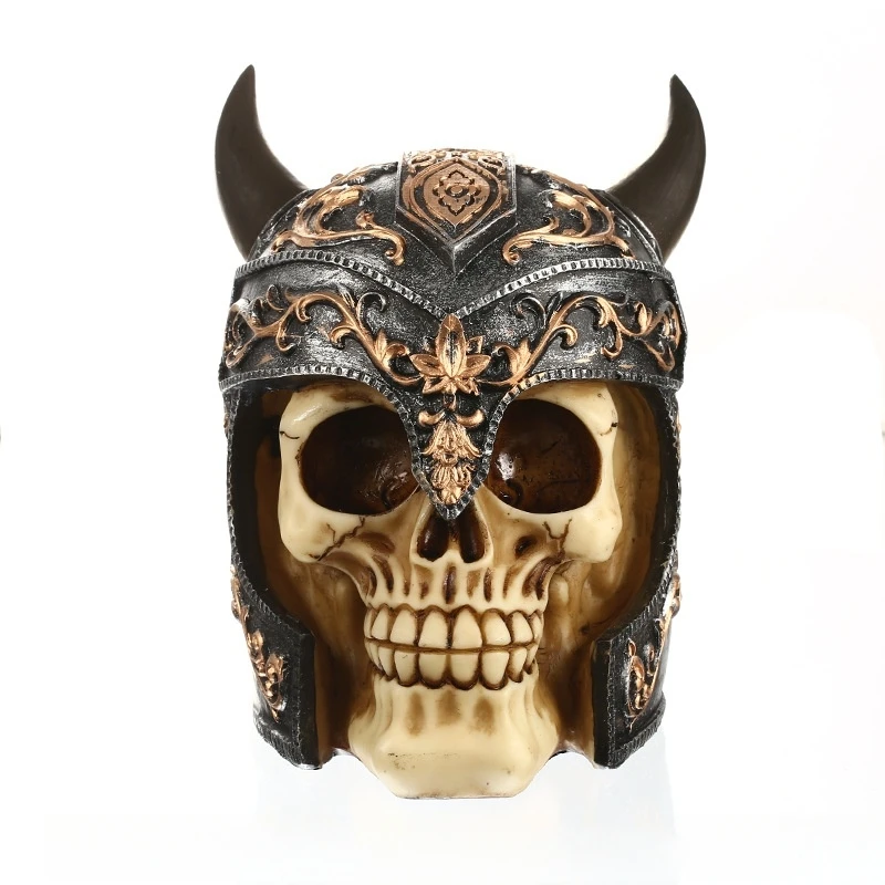 Viking-style Skull Helmet Figurine, Vintage Decorative Craft,Skull Personality Piggy Bank Halloween Decorative Artifact
Viking-style Skull Helmet Figurine, Vintage Decorative Craft,Skull Personality Piggy Bank Halloween Decorative Artifact
