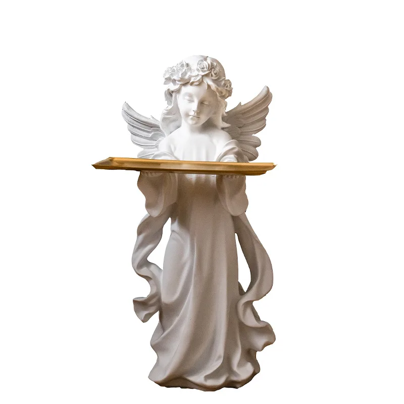 Female angel tray sculpture living room entrance key storage coffee table decorative ornament
Female angel tray sculpture living room entrance key storage coffee table decorative ornament