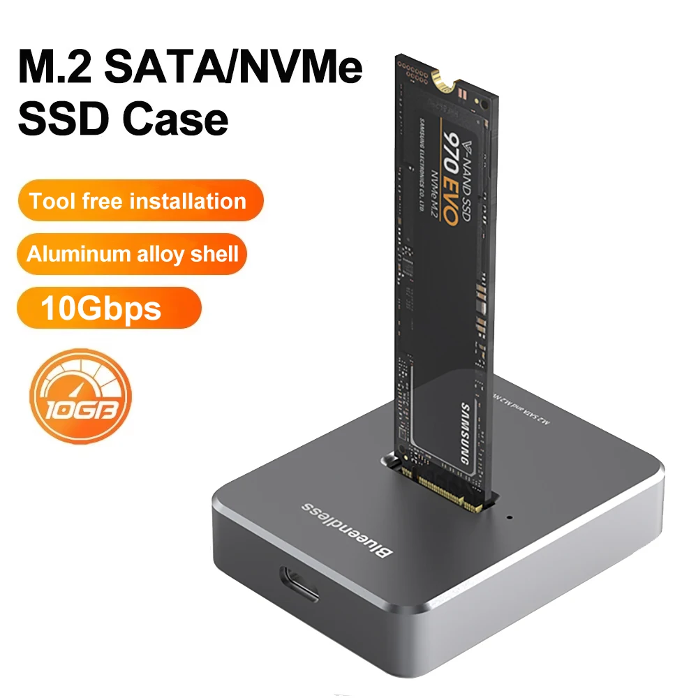 M.2 NVMe Docking Station USB3.1 Type-C SSD Case 10Gbps Reading Writing Speed NVME SATA SSD Enclosure Base Support M key B+M Key
M.2 NVMe Docking Station USB3.1 Type-C SSD Case 10Gbps Reading Writing Speed NVME SATA SSD Enclosure Base Support M key B+M Key