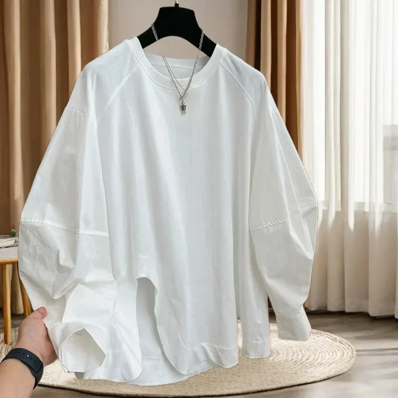 Мешковатая модная блузка-бойфренд, женская лоскутная винтажная рубашка большого размера с длинными рукавами, дизайнерские рубашки с круглым вырезом, уличная одежда, топы
Мешковатая модная блузка-бойфренд, женская лоскутная винтажная рубашка большого размера с длинными рукавами, дизайнерские рубашки с круглым вырезом, уличная одежда, топы