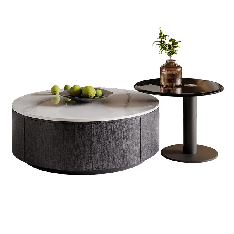Итальянский минималистичный журнальный столик из круглой каменной плиты для небольшой квартиры
Итальянский минималистичный журнальный столик из круглой каменной плиты для небольшой квартиры