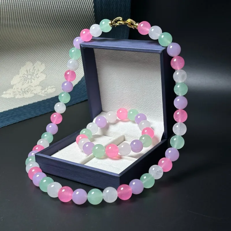 Новое ожерелье из цветных бусин из натурального кварцита и нефрита, ювелирные изделия-браслет
Новое ожерелье из цветных бусин из натурального кварцита и нефрита, ювелирные изделия-браслет