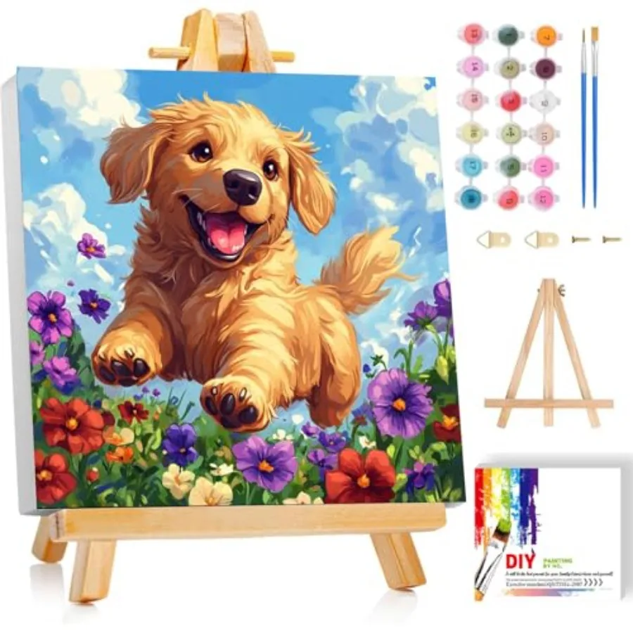 Dog Paint by Numbers Kit for with Frame - Cute Dog Paint by Number for,Kid Painting by Number Kits Age 8-12 for Home Wall Decor
Dog Paint by Numbers Kit for with Frame - Cute Dog Paint by Number for,Kid Painting by Number Kits Age 8-12 for Home Wall Decor