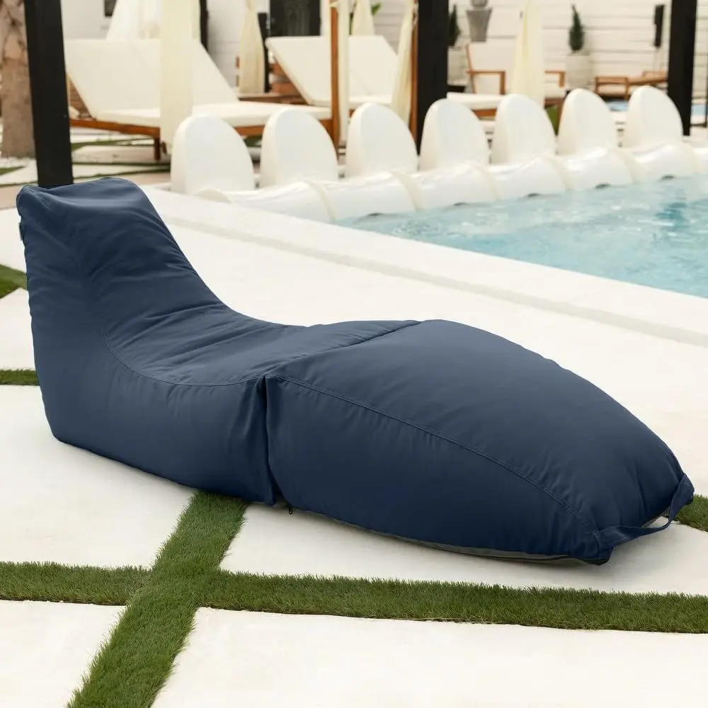 Outdoor Chic Bean Bag Lounger with High Back, Navy Blue, All-Season Plush Comfort, Removable Washable Cover
Outdoor Chic Bean Bag Lounger with High Back, Navy Blue, All-Season Plush Comfort, Removable Washable Cover