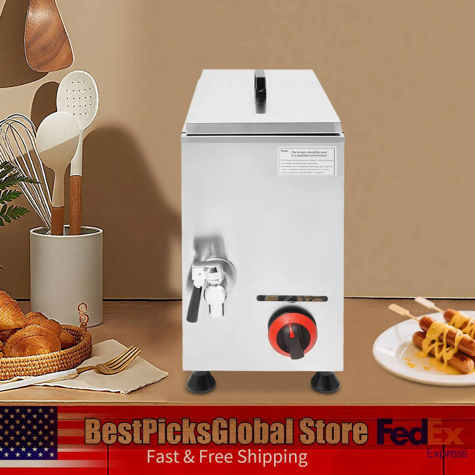 Газовая жарочная машина на 21 л со стойками без спутывания, фритюрница из нержавеющей стали для ресторанов, домашней кухни
Газовая жарочная машина на 21 л со стойками без спутывания, фритюрница из нержавеющей стали для ресторанов, домашней кухни