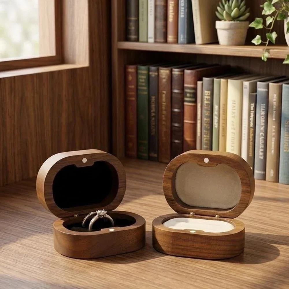 Retro Ellipse Engagement Ring Jewelry Box Wooden Dustproof Flip Cover Ear Stud Storage Box Valentine's Day Gift Packaging Box
Retro Ellipse Engagement Ring Jewelry Box Wooden Dustproof Flip Cover Ear Stud Storage Box Valentine's Day Gift Packaging Box