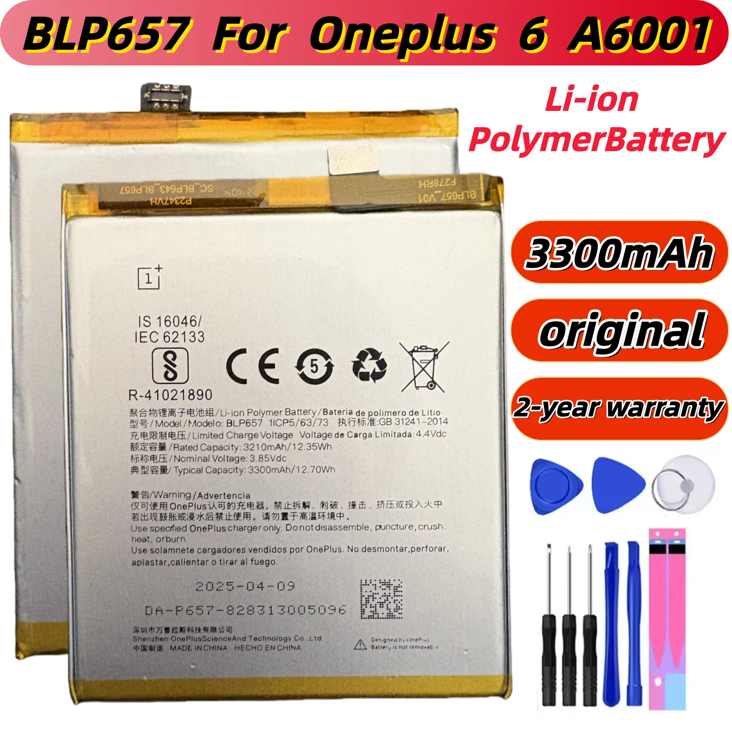 3300mAh Original BLP657 Battery For OnePlus 6 A6001 Oneplus6 One Plus 6 Phone Replacement Batteries Battery Bateria
3300mAh Original BLP657 Battery For OnePlus 6 A6001 Oneplus6 One Plus 6 Phone Replacement Batteries Battery Bateria