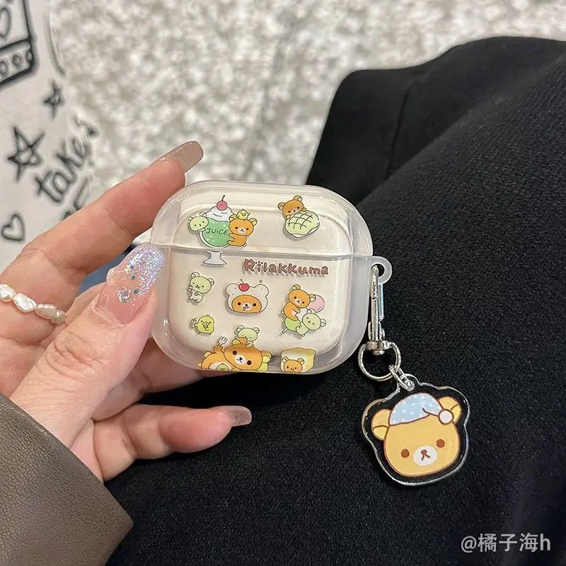 Kawaii Rilakkuma Girl Heart Cute Suitable for AirPodspro4 2 Earphone Case 1 2 3 4th Generation Protective Cover Girls Gift Toys
Kawaii Rilakkuma Girl Heart Cute Suitable for AirPodspro4 2 Earphone Case 1 2 3 4th Generation Protective Cover Girls Gift Toys
