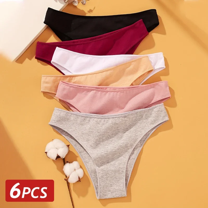 6PCS/Set Women Cotton Panties Seamless Solid Color Briefs Sexy Low Rise Intimtes Lingerie Female Comfortbale Soft Underwear
6PCS/Set Women Cotton Panties Seamless Solid Color Briefs Sexy Low Rise Intimtes Lingerie Female Comfortbale Soft Underwear
