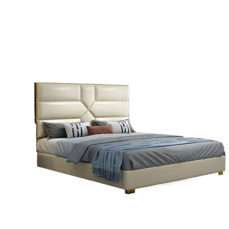 bedroom storage soft bag small apartment modern very simple leather wedding bed
bedroom storage soft bag small apartment modern very simple leather wedding bed