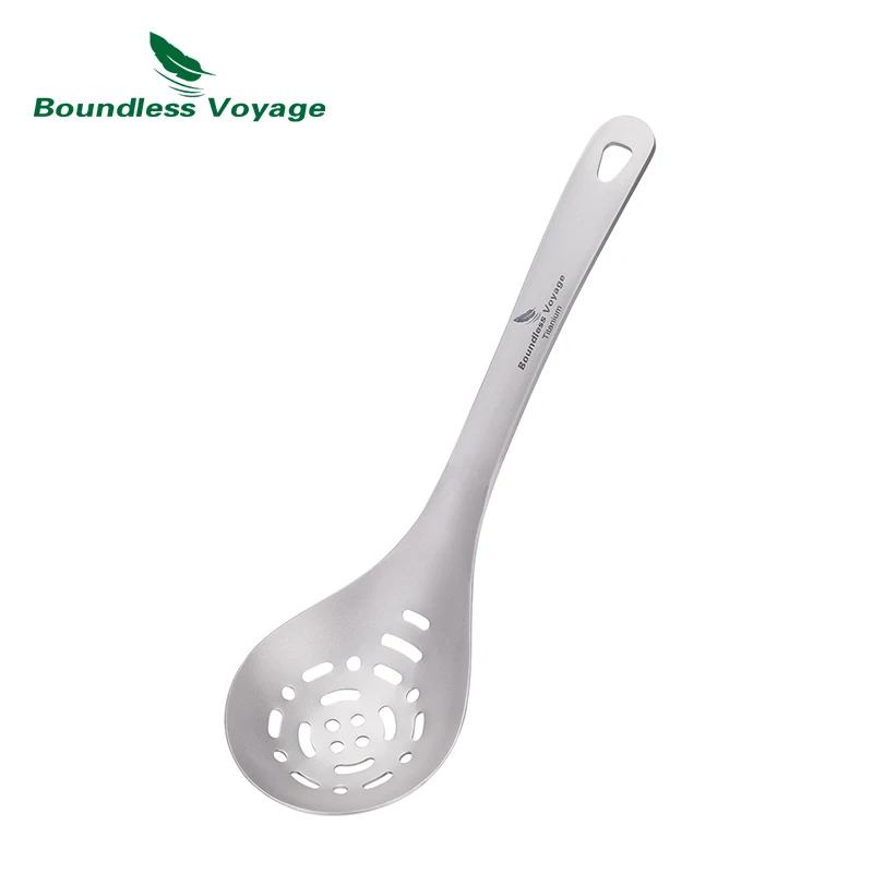Boundless Voyage Titanium Slotted Spoon Ultralight Kitchen Strainer for Cooking, Noodles, Salad & Hot Pot Fried Food Colander
Boundless Voyage Titanium Slotted Spoon Ultralight Kitchen Strainer for Cooking, Noodles, Salad & Hot Pot Fried Food Colander