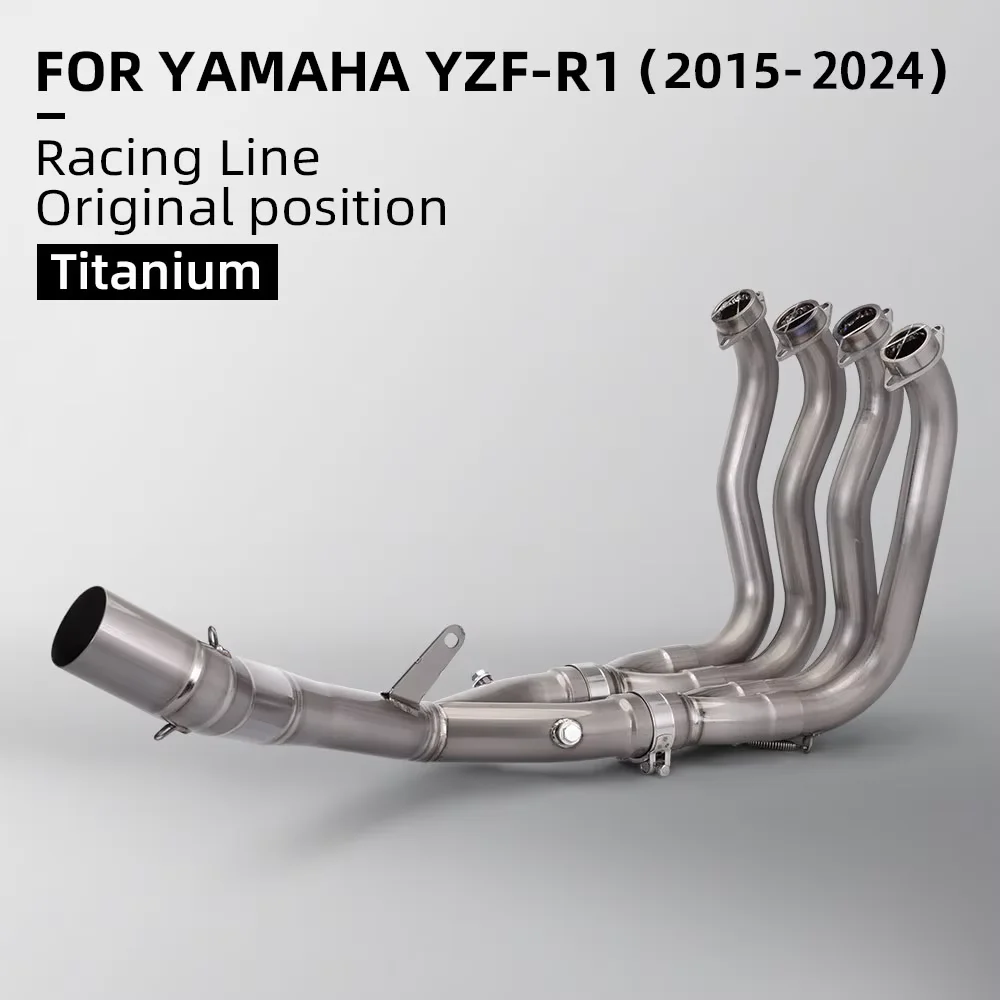 For Yamaha R1 2015-2024 Motorcycle titanium alloy front section Exhaust System Escape Header Front Link Elbow Pipe 60mm
For Yamaha R1 2015-2024 Motorcycle titanium alloy front section Exhaust System Escape Header Front Link Elbow Pipe 60mm