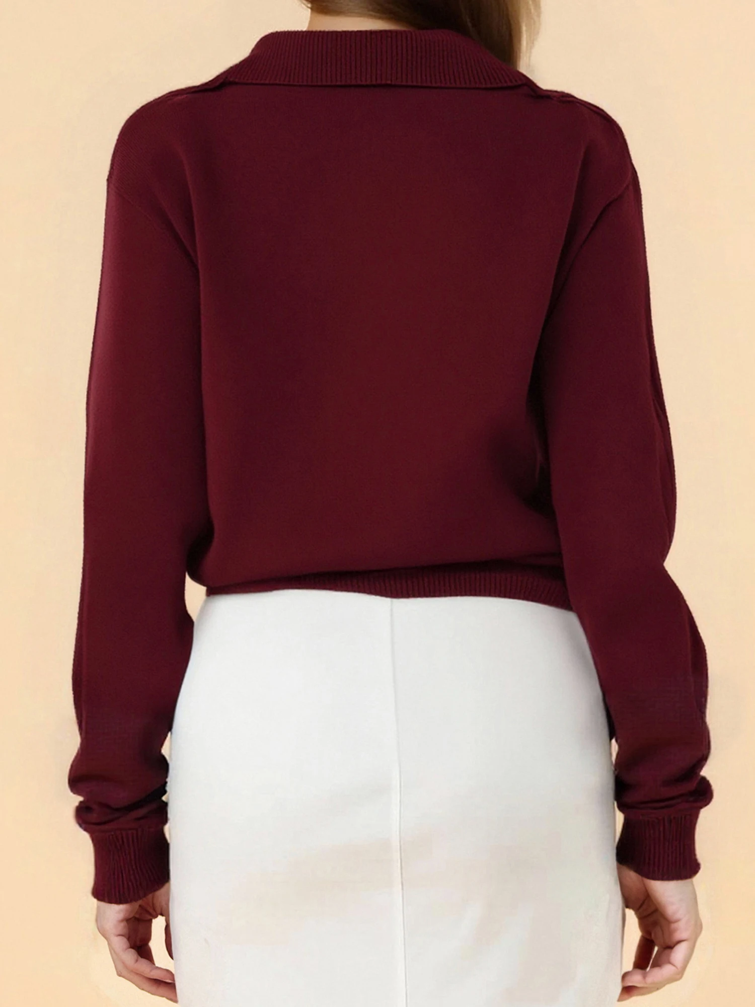 Women's Loose Fit Knitted Tops Fashionable Long Sleeve Turn Down Collar Solid Color Pullovers Sweaters
Women's Loose Fit Knitted Tops Fashionable Long Sleeve Turn Down Collar Solid Color Pullovers Sweaters