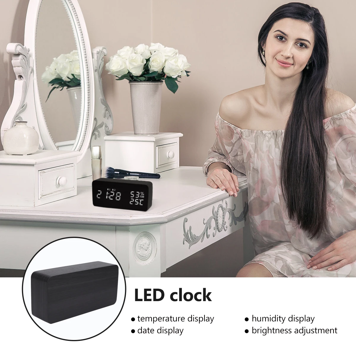 Multifunctional Wooden Alarm Usb Powered Digital Led Clock Mute Desktop Clock For Bedroom Living Room Decoration
Multifunctional Wooden Alarm Usb Powered Digital Led Clock Mute Desktop Clock For Bedroom Living Room Decoration