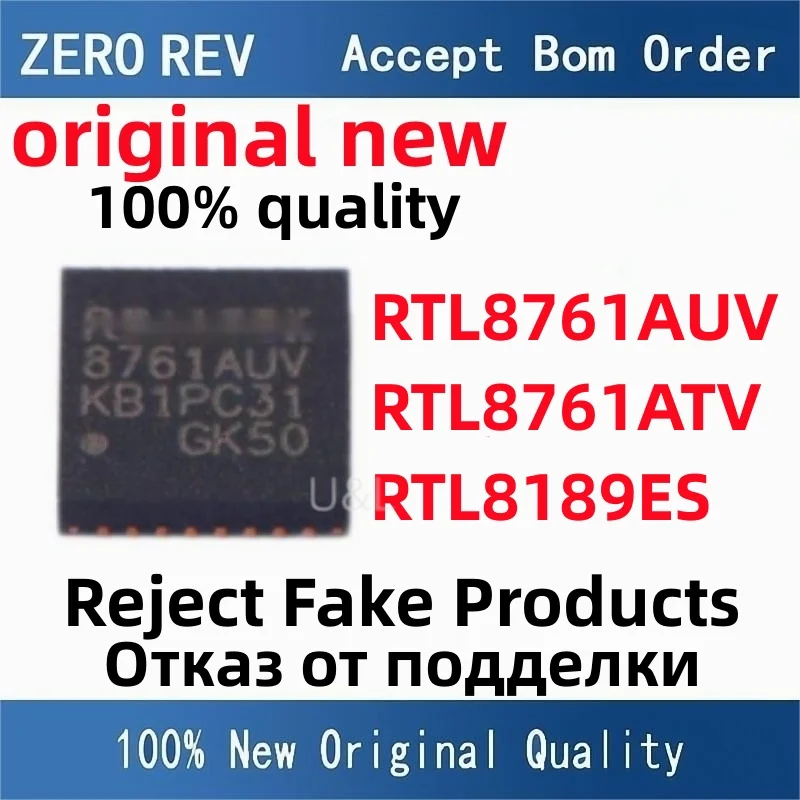 2Pcs 100% New RTL8761AUV-CG 8761AUV RTL8761ATV-CG 8761ATV RTL8189ES-VB-CG RTL8189ES QFN-32 QFN32 Brand new original chips ic
2Pcs 100% New RTL8761AUV-CG 8761AUV RTL8761ATV-CG 8761ATV RTL8189ES-VB-CG RTL8189ES QFN-32 QFN32 Brand new original chips ic