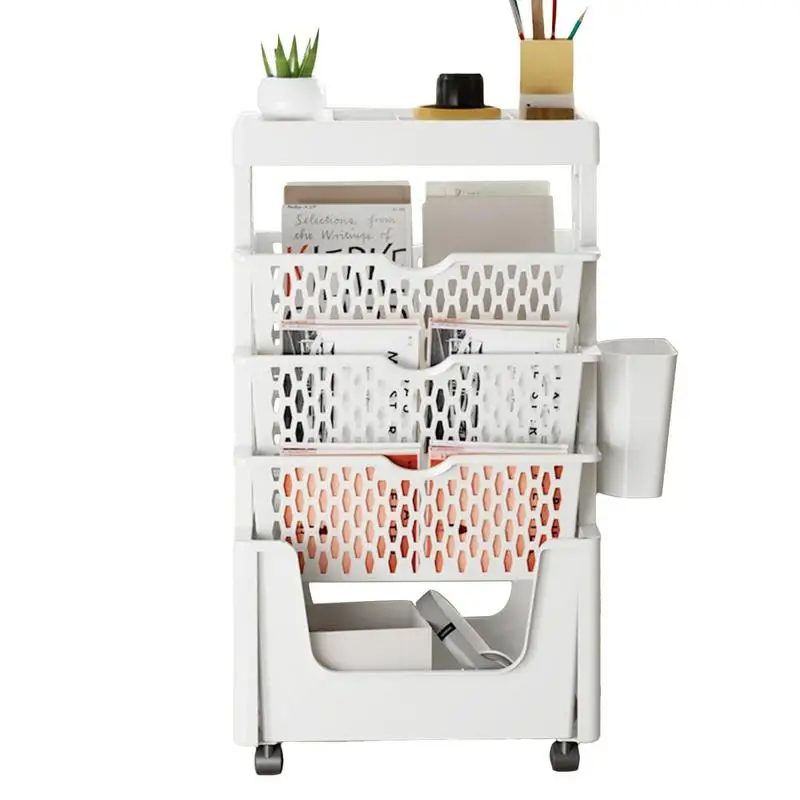 5 Tier Movable Book Shelf On Wheels Rotatable Storage Bookcase Creative Bookshelf Display Stand Home Decoration DIY Book
5 Tier Movable Book Shelf On Wheels Rotatable Storage Bookcase Creative Bookshelf Display Stand Home Decoration DIY Book