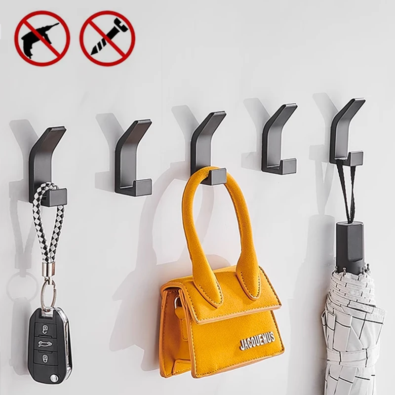 1Pcs Self Adhesive Wall Hooks Space Aluminum Waterproof Bathroom Towel Double Hooks Solid Coat Rack for Hanging Clothes
1Pcs Self Adhesive Wall Hooks Space Aluminum Waterproof Bathroom Towel Double Hooks Solid Coat Rack for Hanging Clothes
