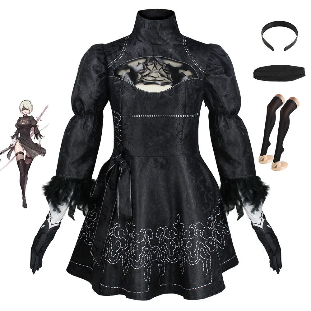 Игра NieR Automata 2B Косплей Костюм Платье Yorha 2B наряд униформа для взрослых женщин девочек Хэллоуин карнавал костюм
Игра NieR Automata 2B Косплей Костюм Платье Yorha 2B наряд униформа для взрослых женщин девочек Хэллоуин карнавал костюм