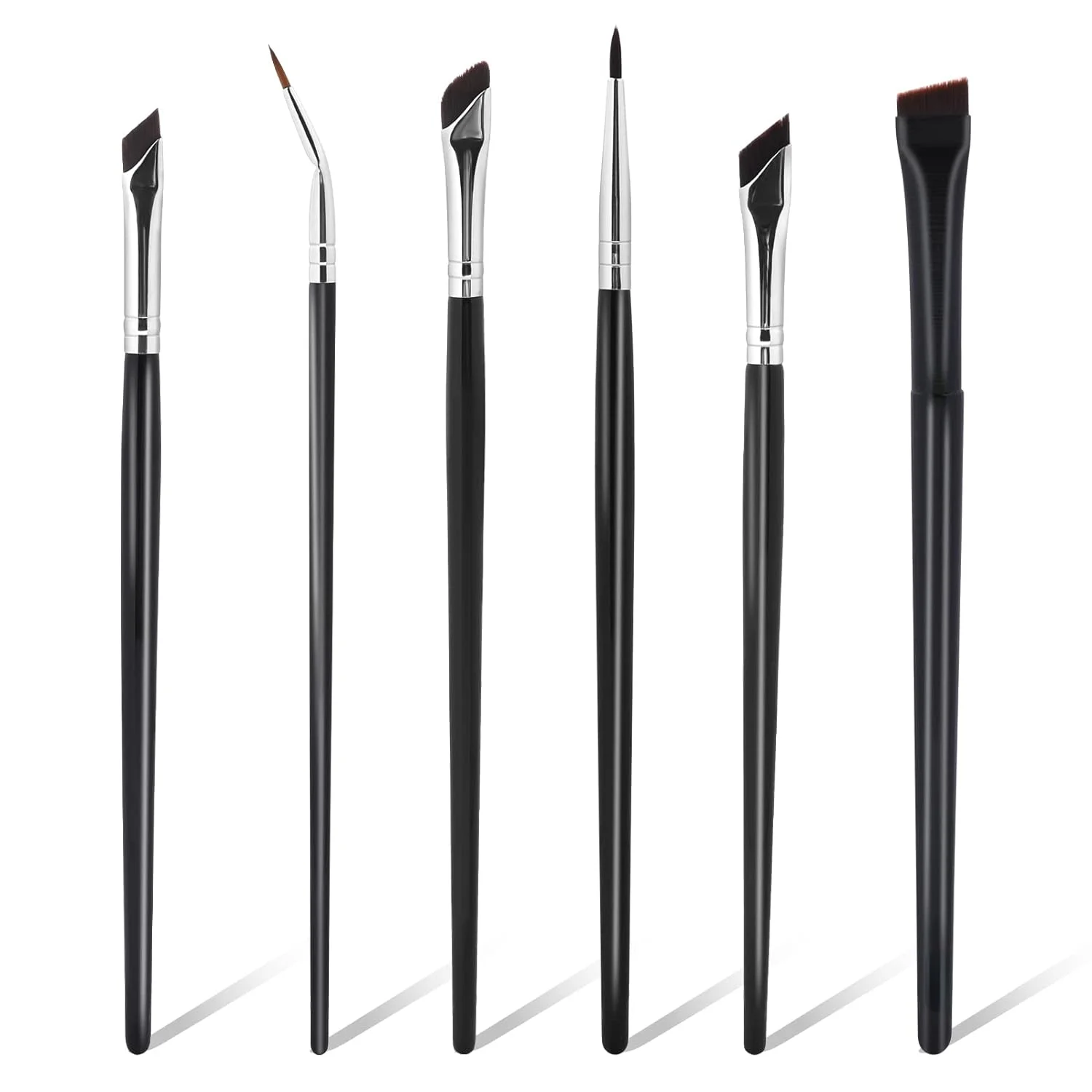 Ultra Thin Professional Slanted Angled Eye Liner Brushes Set - 6 Piece Precision Brush Kit for Precise Eyebrow Makeup Tools with
Ultra Thin Professional Slanted Angled Eye Liner Brushes Set - 6 Piece Precision Brush Kit for Precise Eyebrow Makeup Tools with