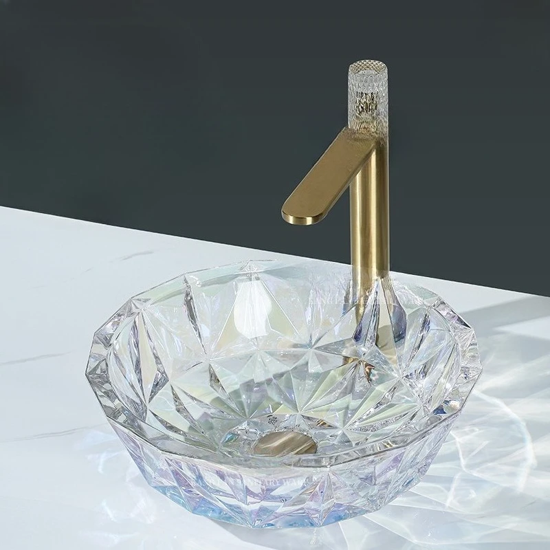 Light Luxury Minimalist Style Crystal Countertop Basin, Home Bathroom, Hotel Washbasin, Transparent Glass
Light Luxury Minimalist Style Crystal Countertop Basin, Home Bathroom, Hotel Washbasin, Transparent Glass