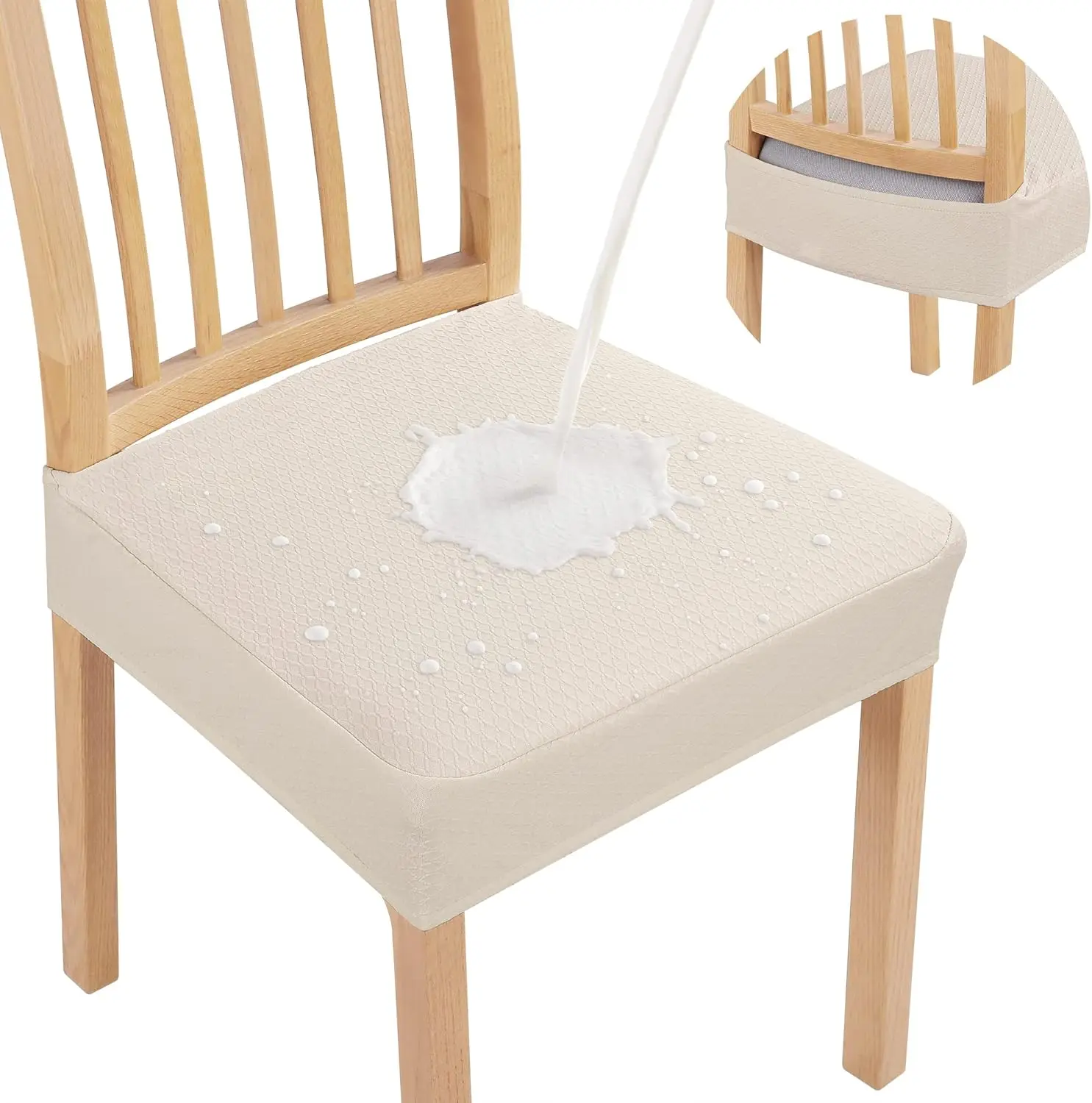 Waterproof Seat Covers For Dining Room Chairs Set Of 8, Stretch Jacquard Removable Washable Chair Seat Slipcovers Protector, No
Waterproof Seat Covers For Dining Room Chairs Set Of 8, Stretch Jacquard Removable Washable Chair Seat Slipcovers Protector, No