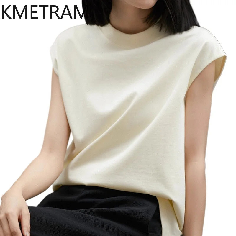 Женская майка KMETRAM из 100% хлопка, однотонная, с круглым вырезом, повседневная, свободная, летняя, без рукавов, 2026, женская одежда
Женская майка KMETRAM из 100% хлопка, однотонная, с круглым вырезом, повседневная, свободная, летняя, без рукавов, 2026, женская одежда