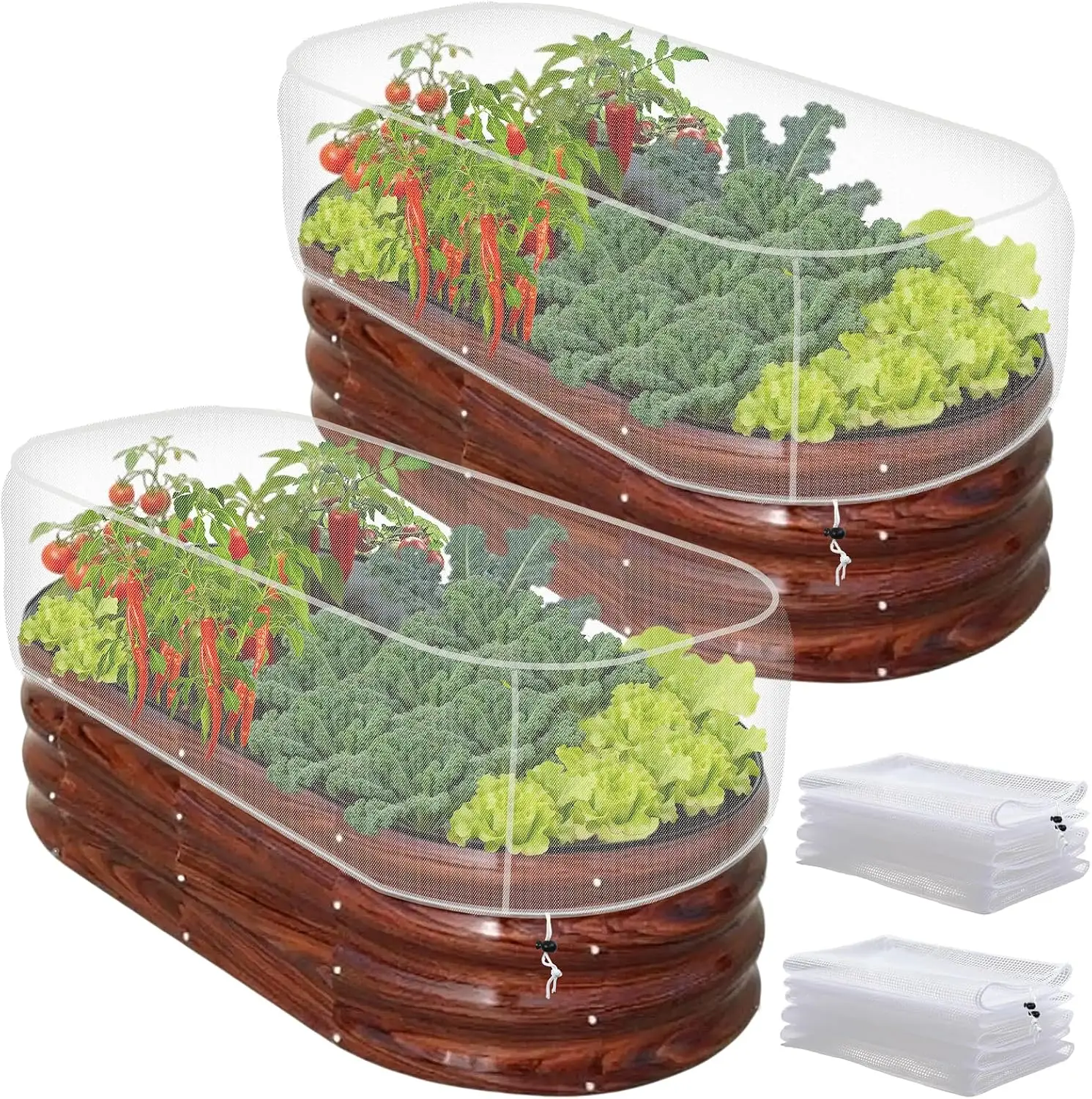 2 шт. Сетка для грядок 4x8 м, мелкоячеистая, от насекомых и вредителей, с затягивающимся шнурком
2 шт. Сетка для грядок 4x8 м, мелкоячеистая, от насекомых и вредителей, с затягивающимся шнурком