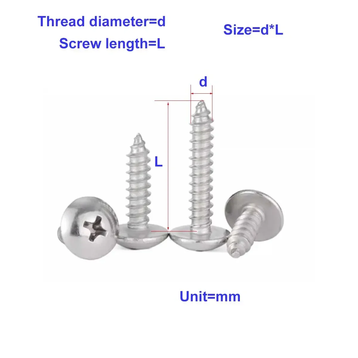304 Stainless Steel Large Flat Head Self Tapping Screw/Cross Round Head Extended Wooden Bolt Nail M3M4M5M6
304 Stainless Steel Large Flat Head Self Tapping Screw/Cross Round Head Extended Wooden Bolt Nail M3M4M5M6