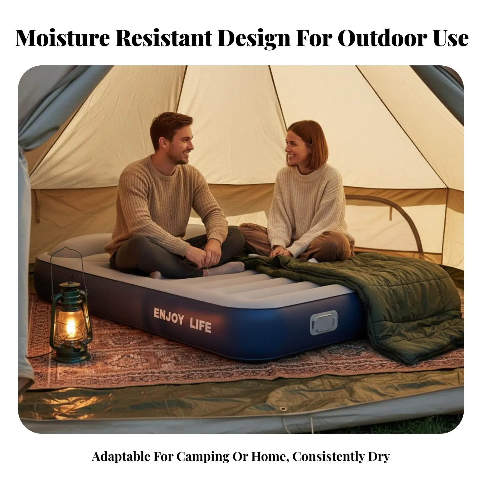 Outdoor Inflatable Air Mattress, Double Size, Flocked, Moisture-Resistant, Foldable, Built-In Pump
Outdoor Inflatable Air Mattress, Double Size, Flocked, Moisture-Resistant, Foldable, Built-In Pump