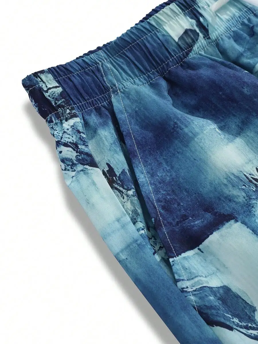 Mens Abstract Print Casual Loose Shorts Breathable Summer Cropped Trousers
Mens Abstract Print Casual Loose Shorts Breathable Summer Cropped Trousers