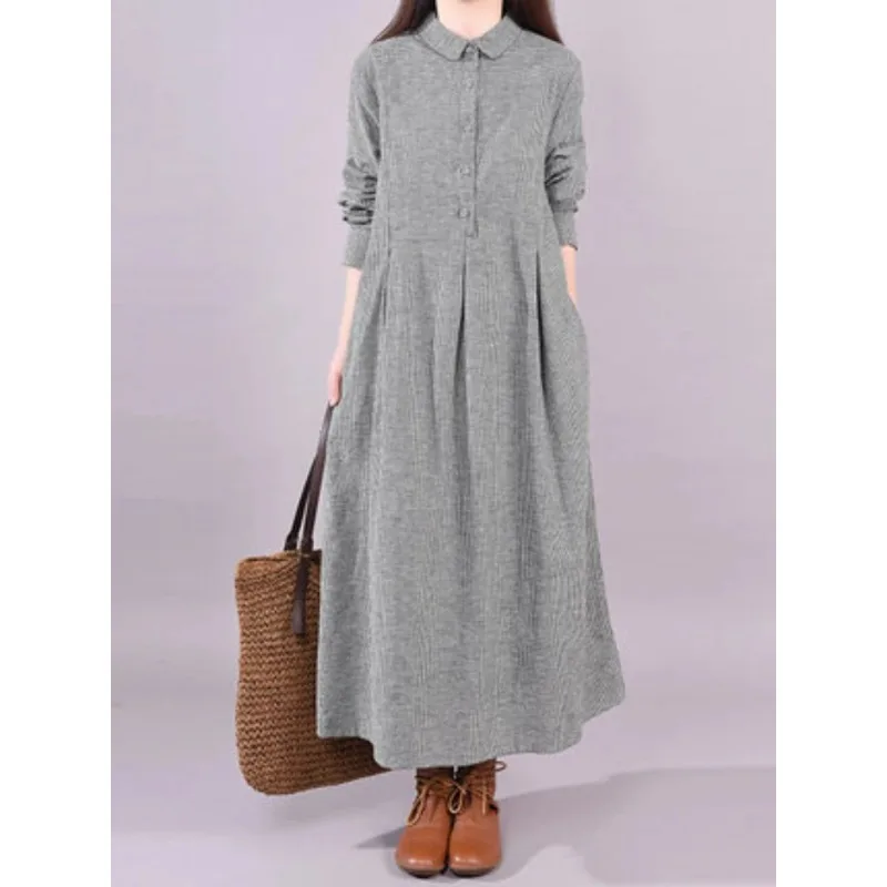 New Dresses Woman Spring Summer Fashion Doll Collar Long Sleeve Plaid Dress Skirt Elegant Casual Women's Robe N212
New Dresses Woman Spring Summer Fashion Doll Collar Long Sleeve Plaid Dress Skirt Elegant Casual Women's Robe N212