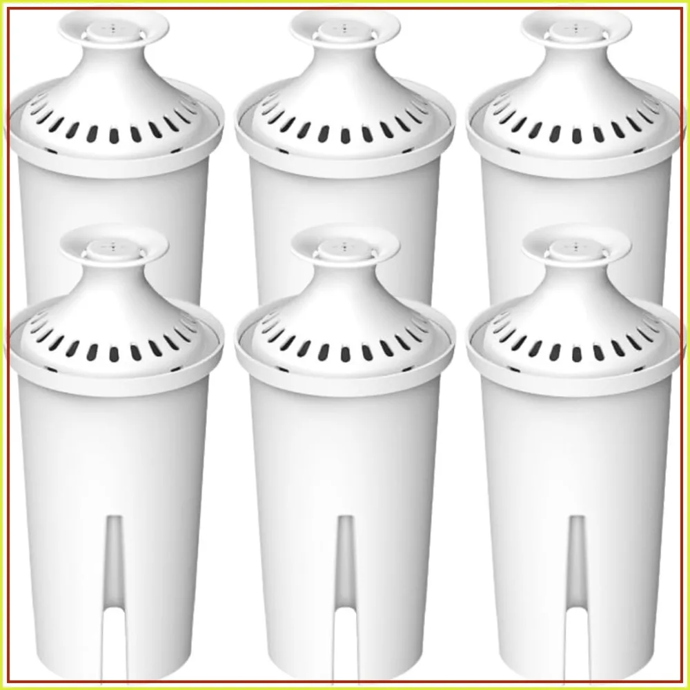 6-Pack Water Filter Replacement for Pitchers, NSF Certified, 1-Year Supply, Fits Most Models
6-Pack Water Filter Replacement for Pitchers, NSF Certified, 1-Year Supply, Fits Most Models