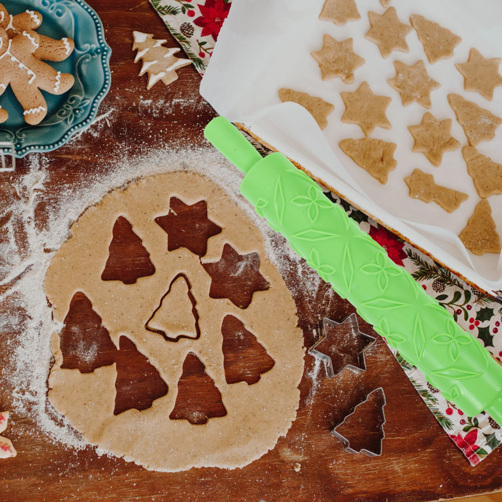 Embossed Rolling Pin 365x45x45cm Plastic Fondant Cake Decorating Tool for Sugar Paste Marzipan DIY Baking Craft Clays
Embossed Rolling Pin 365x45x45cm Plastic Fondant Cake Decorating Tool for Sugar Paste Marzipan DIY Baking Craft Clays