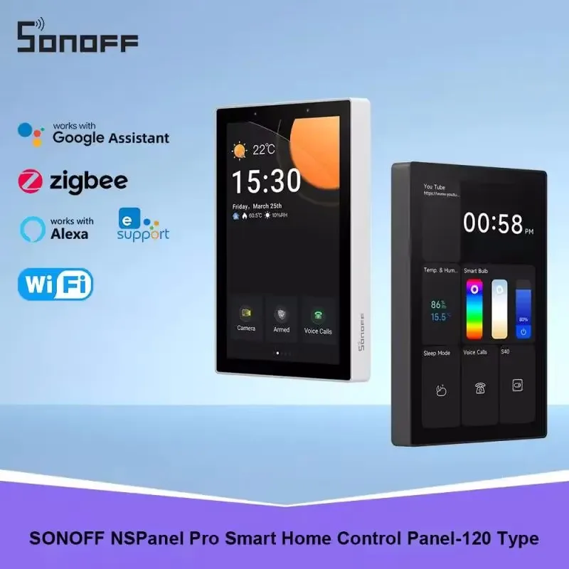 SONOFF NSPanel Pro 120 Type Smart Home Control Panel Smart Thermostst Power Consumption DIY Switch Module Support Sonoff Devices
SONOFF NSPanel Pro 120 Type Smart Home Control Panel Smart Thermostst Power Consumption DIY Switch Module Support Sonoff Devices