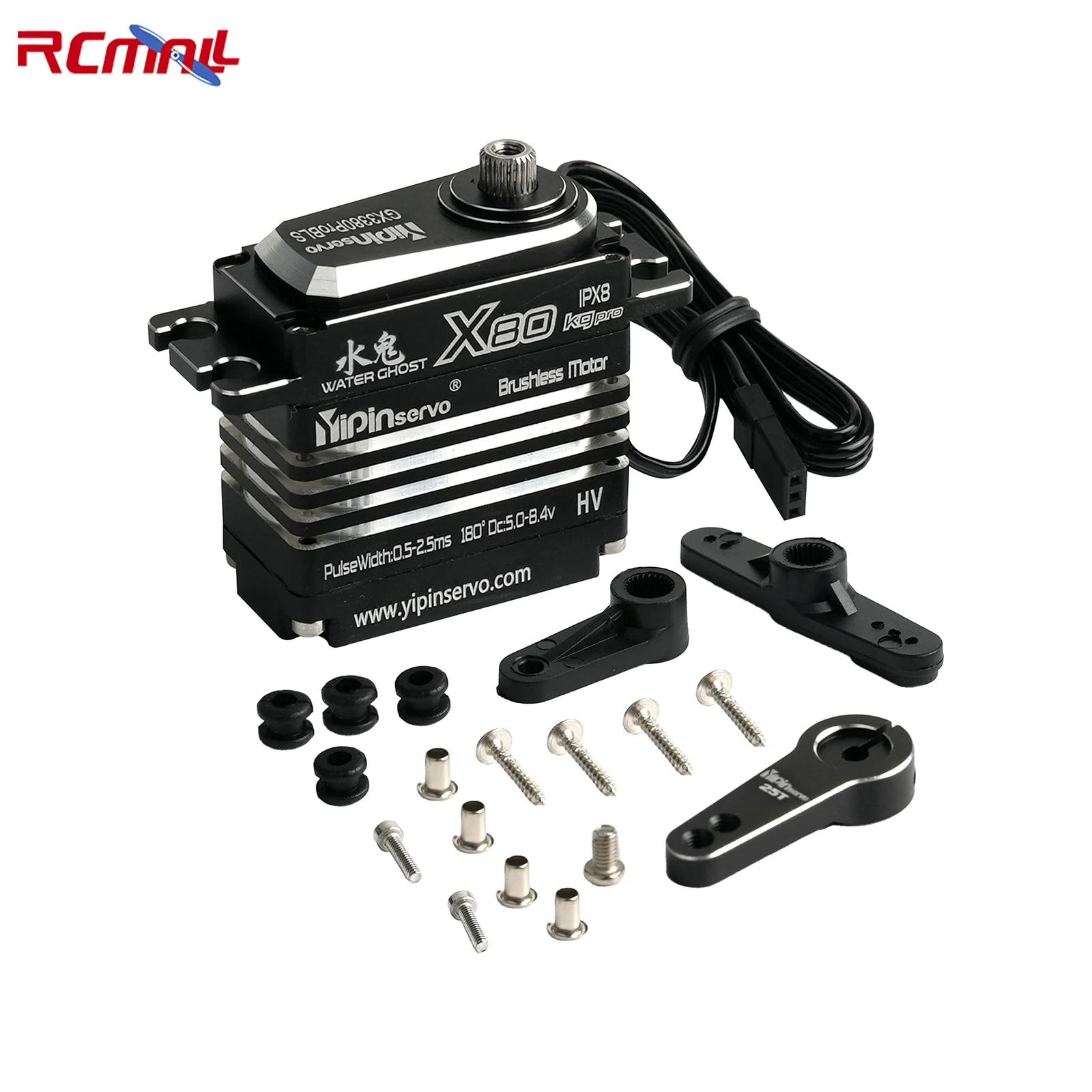 80kg Waterproof IPX8 Digital Servo PWM Brushless Motor High Torque Metal Gear Magnetic Encoding Servo for RC Cars Robot
80kg Waterproof IPX8 Digital Servo PWM Brushless Motor High Torque Metal Gear Magnetic Encoding Servo for RC Cars Robot