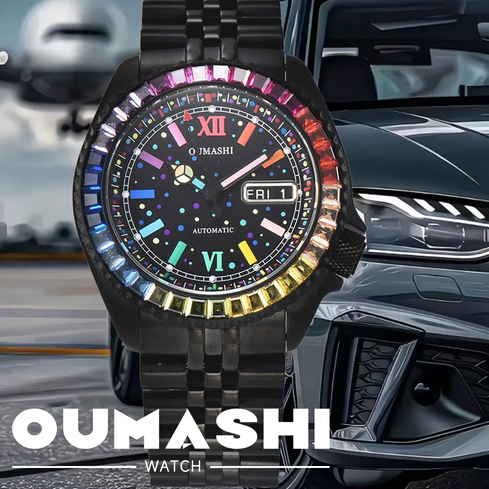 NH36A Black luxury watch C3 luminous, crystal sapphire 316L, waterproof 10ATM, men's automatic mechanical watch
NH36A Black luxury watch C3 luminous, crystal sapphire 316L, waterproof 10ATM, men's automatic mechanical watch