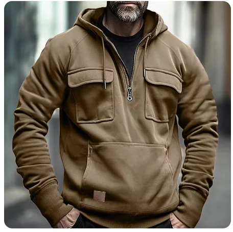 Male Hooded Jackets Half Zipper Men Tactical Hoodies Solid Warm Fleece Military Sweatshirts Multi Pockets Thick Outdoor Overoat
Male Hooded Jackets Half Zipper Men Tactical Hoodies Solid Warm Fleece Military Sweatshirts Multi Pockets Thick Outdoor Overoat