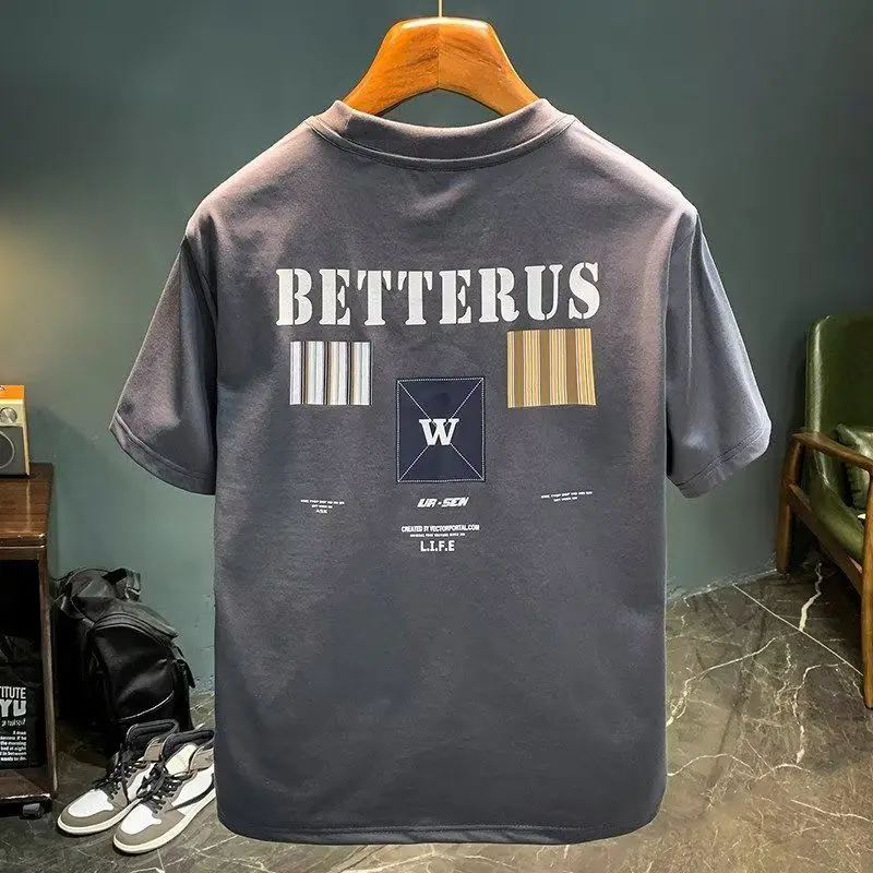 Fashion Short Sleeve T-shirt for Men's Summer Thin High Street Breathable Soft Personalized Printed Round Neck Half Sleeve Top
Fashion Short Sleeve T-shirt for Men's Summer Thin High Street Breathable Soft Personalized Printed Round Neck Half Sleeve Top