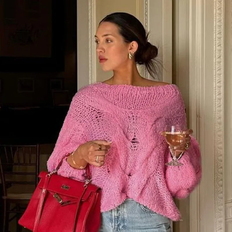 Casual Knitwear Sweater Pullover Female Loose Fashion See-Through Autumn Beach Holiday Clothes Women's Knit Pullover
Casual Knitwear Sweater Pullover Female Loose Fashion See-Through Autumn Beach Holiday Clothes Women's Knit Pullover