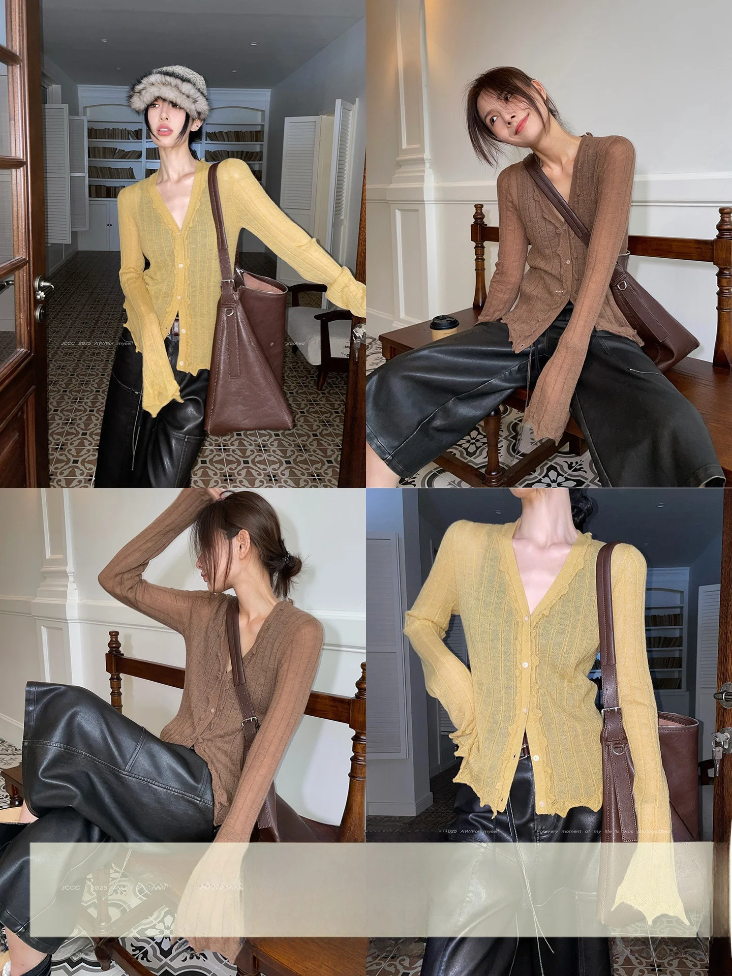 Slimming Effect Wool Blend Knit Sweater V-Ne Stripe Pattern Two-Tone Color JCCC adow Yarn Long Sve Mid-Length Coat
Slimming Effect Wool Blend Knit Sweater V-Ne Stripe Pattern Two-Tone Color JCCC adow Yarn Long Sve Mid-Length Coat