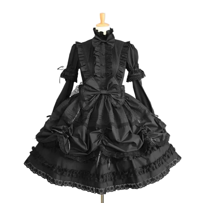 Gothic Punk Lolita Dress/Princess Cosplay Cute Maid Adult Women Halloween Costume/Sweet Gothic Anime Lace Outfit For Girls
Gothic Punk Lolita Dress/Princess Cosplay Cute Maid Adult Women Halloween Costume/Sweet Gothic Anime Lace Outfit For Girls