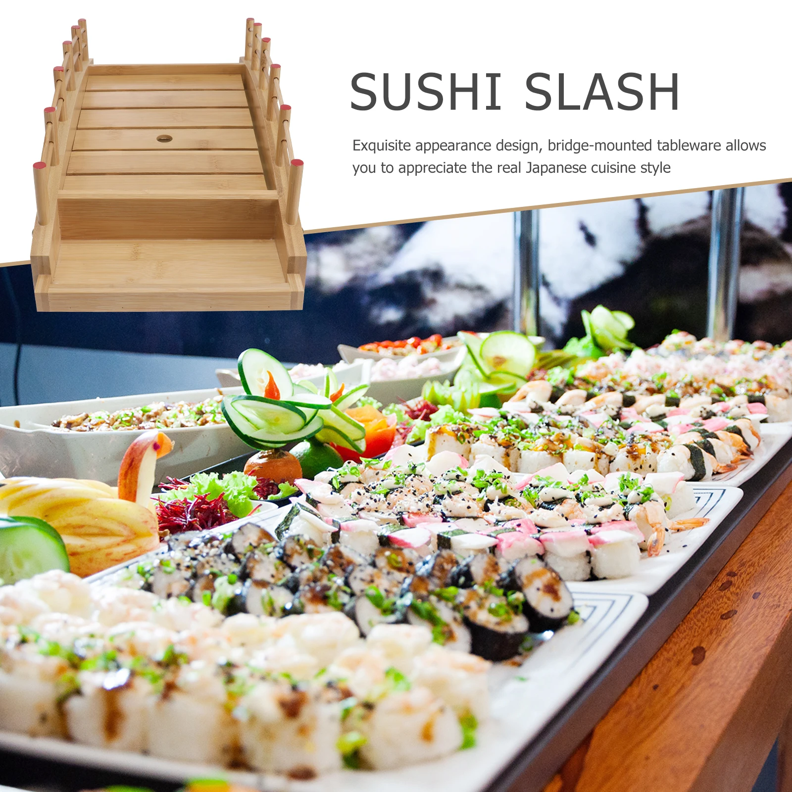 1Pcs Bamboo Sushi Tray Exquisite Japanese Style Sushi Plate Large Capacity Food Holder Decorative Snack Tray Desserts Bridge
1Pcs Bamboo Sushi Tray Exquisite Japanese Style Sushi Plate Large Capacity Food Holder Decorative Snack Tray Desserts Bridge