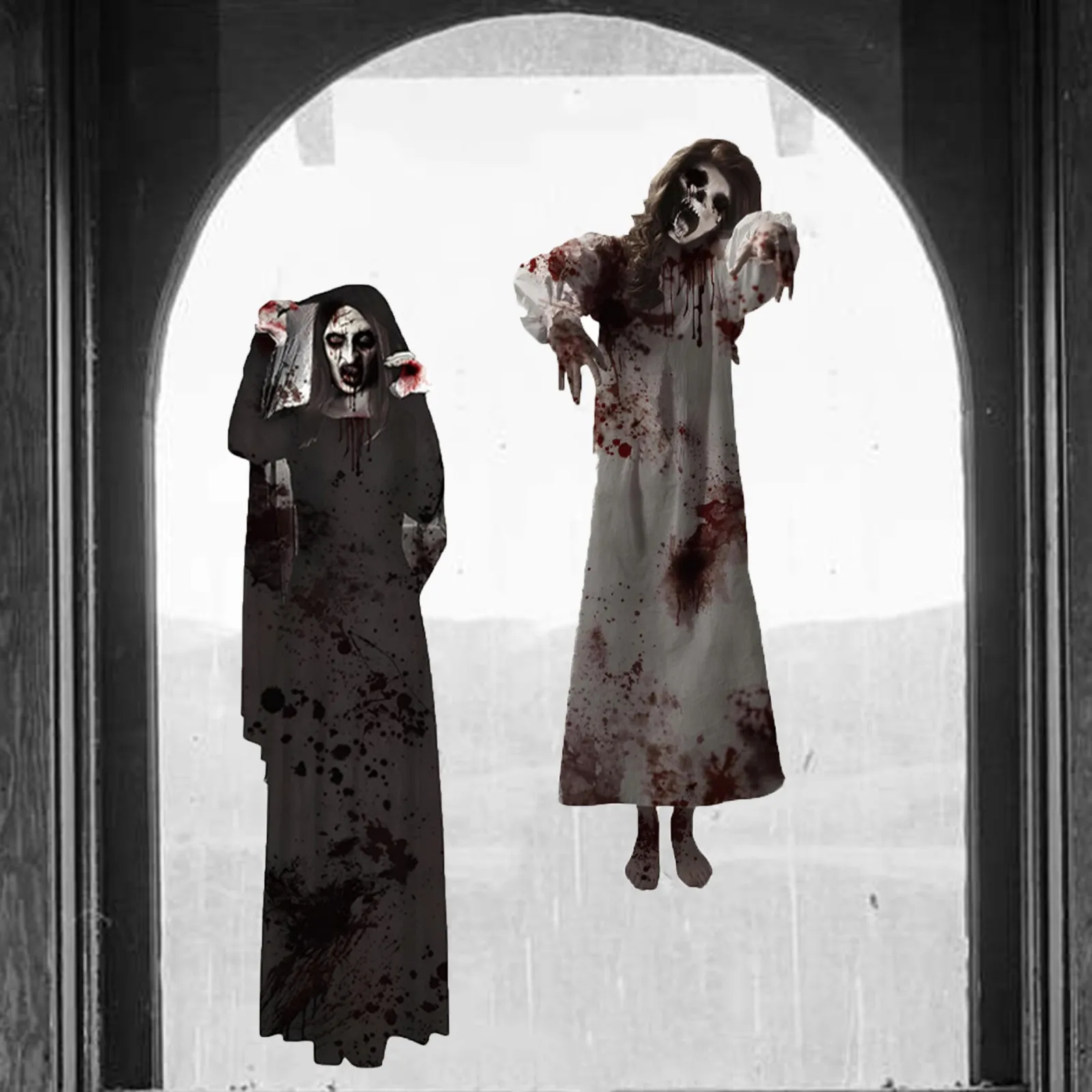 Halloween Ghost Window Sticker Horror Female Ghost Window Clings Decals Bloody Skull Wall Sticker Halloween Party Decor
Halloween Ghost Window Sticker Horror Female Ghost Window Clings Decals Bloody Skull Wall Sticker Halloween Party Decor