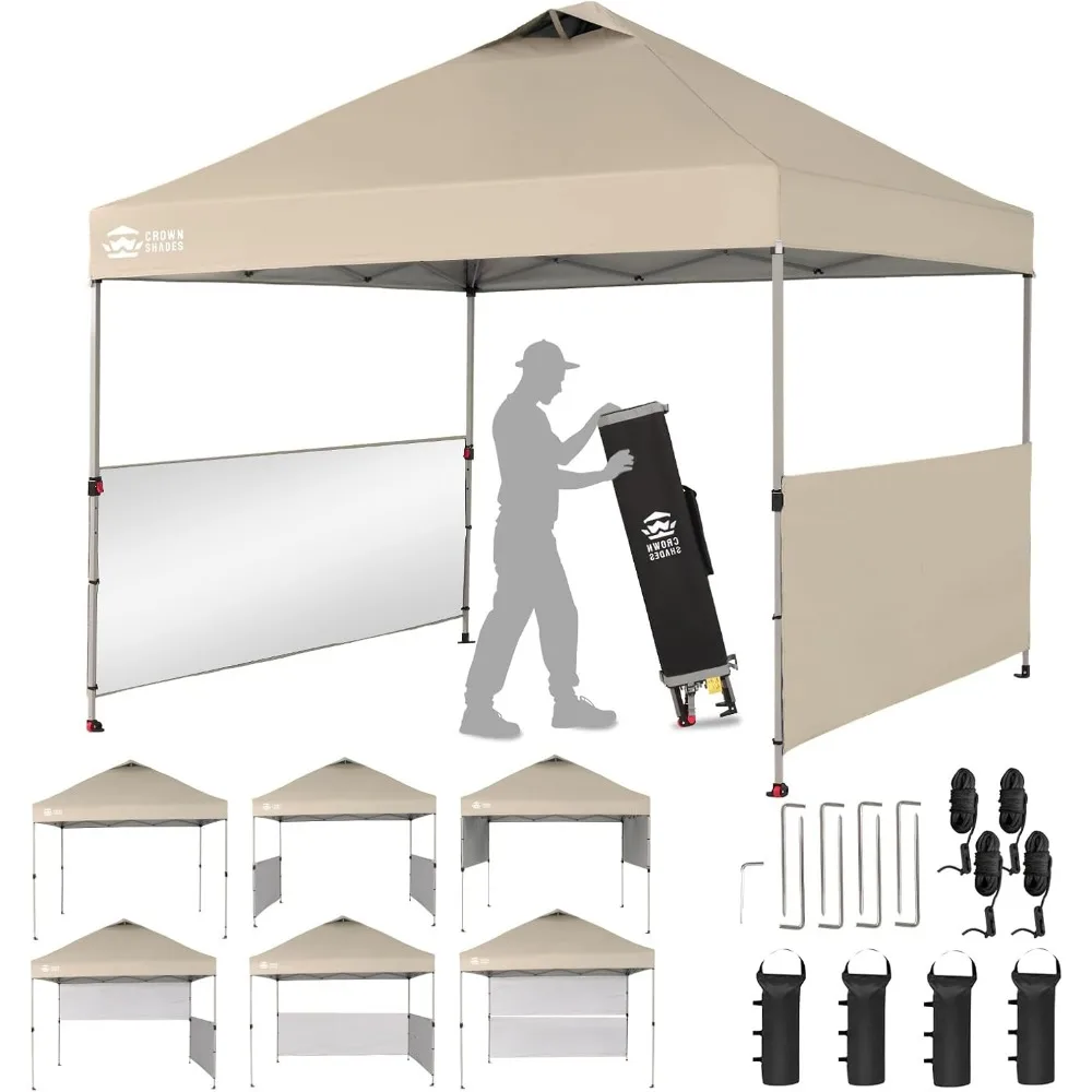 10x10 Pop up Canopy Tent Instant Canopy with 150D Silver Coated Fabric Including 2 Half Sidewalls, 4 Ropes, 8 Stakes, 4 Weight
10x10 Pop up Canopy Tent Instant Canopy with 150D Silver Coated Fabric Including 2 Half Sidewalls, 4 Ropes, 8 Stakes, 4 Weight